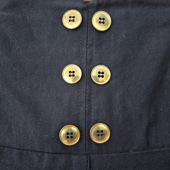 Y2K Black Micro Dress Shorts Size M Ultra High Waisted Office Siren Corpcore Emo - Picture 2 of 7